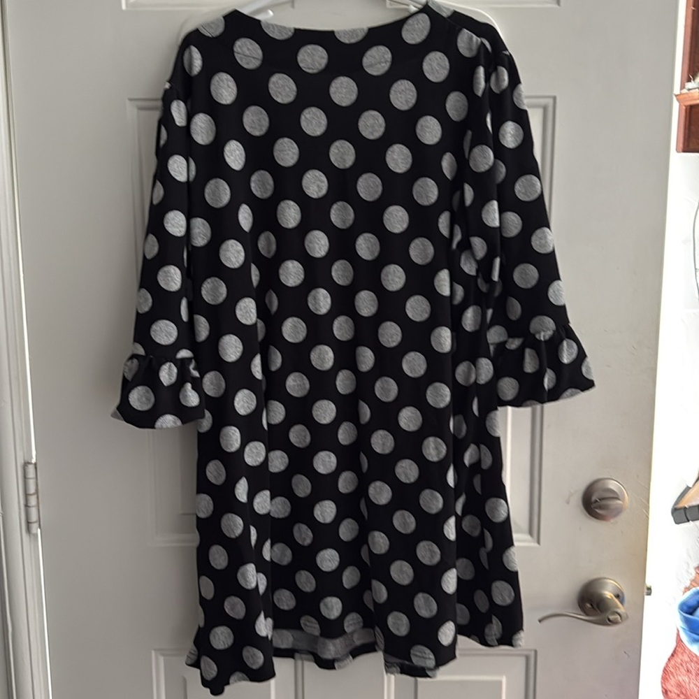 Polka Dot babydoll wear as top or dress  pop comes just above knee - Picture 3 of 4